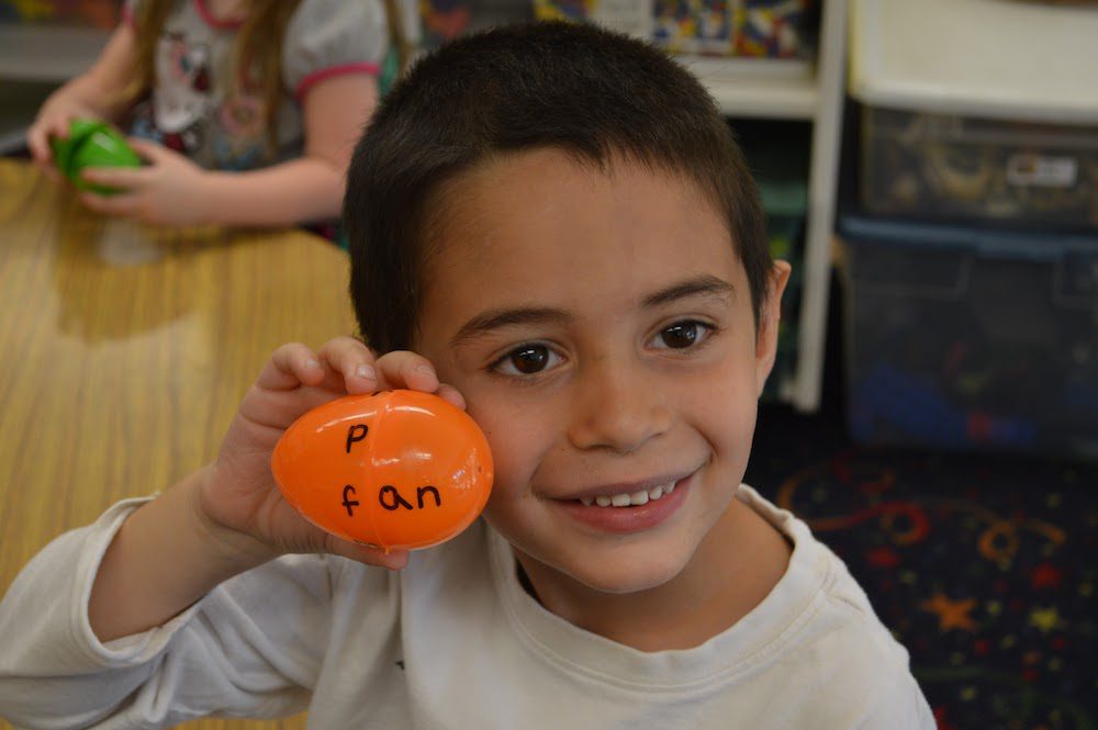 learning with plastic eggs