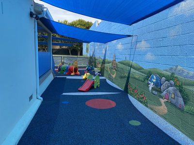 Clean shaded soft play area