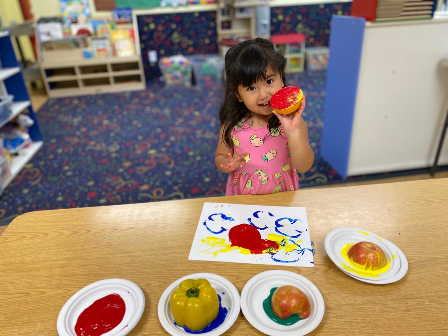 Fruit & Veggie stamp art